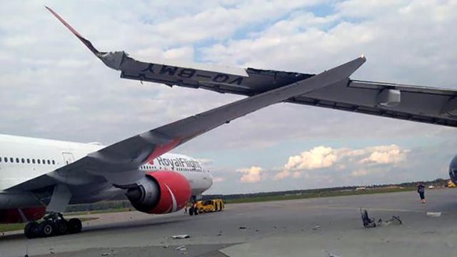 Colisionan en Rusia 2 aeronaves durante el remolque