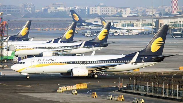 Anulan registros de aviones de Jet Airways
