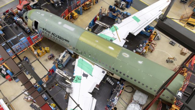 Primer ACJ320neo entra a ensamblaje final