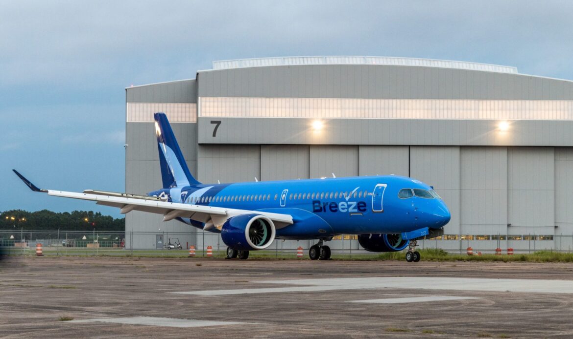 Breeze Airways añadirá tres nuevas ciudades y 11 rutas a su red nacional