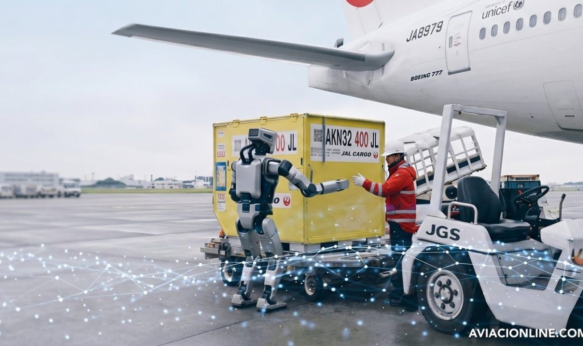 JAL inicia prueba con robots humanoides para operaciones en aeropuertos
