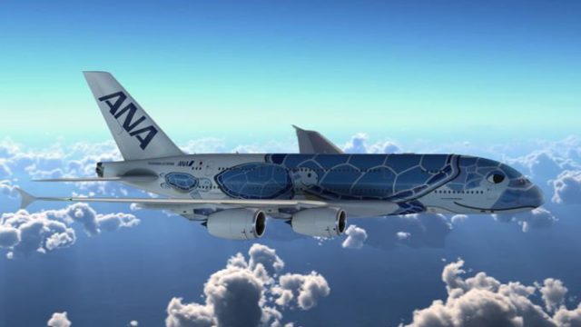ANA presenta la imagen «Flying Honu» para su primer A380