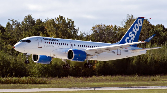 El CSeries de Bombarder recibe la Certificación Tipo