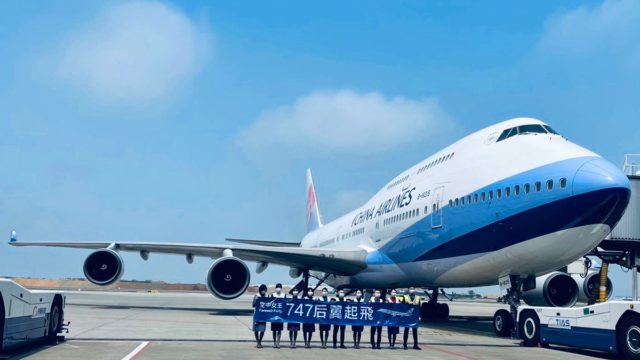 China Airlines retira al Boeing 747 con vuelo «a ninguna parte»