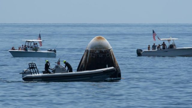 Regresa a la Tierra la nave espacial Crew Dragon