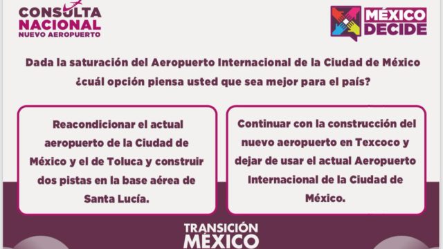 Presentan pregunta para consulta ciudadana de Nuevo Aeropuerto