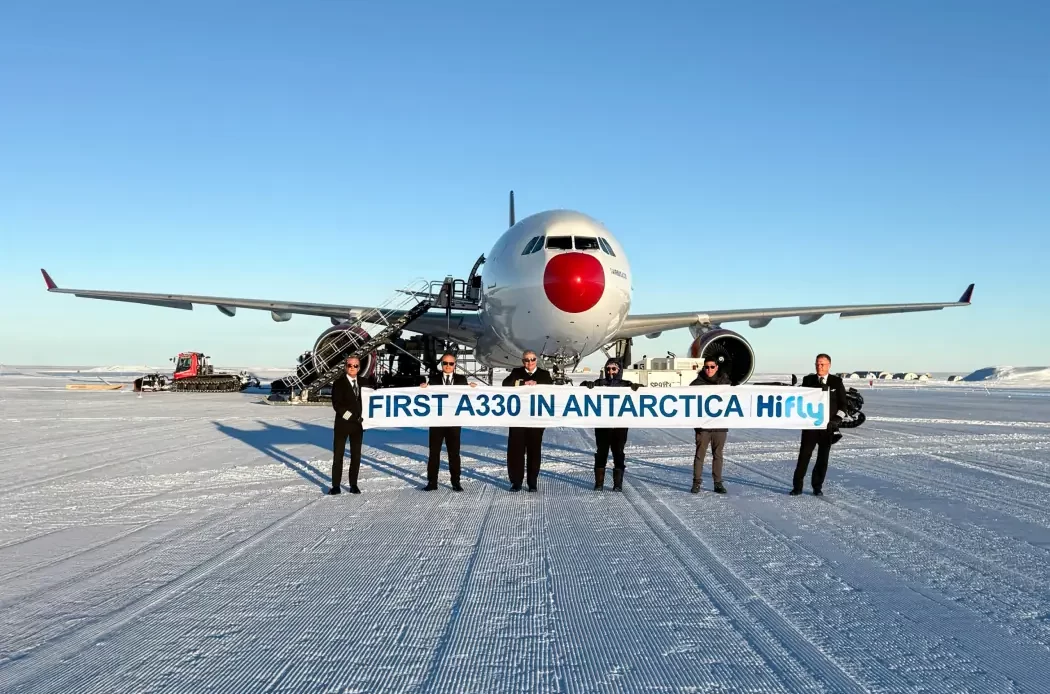 Hi Fly realiza el primer aterrizaje de un Airbus A330 en la Antártida