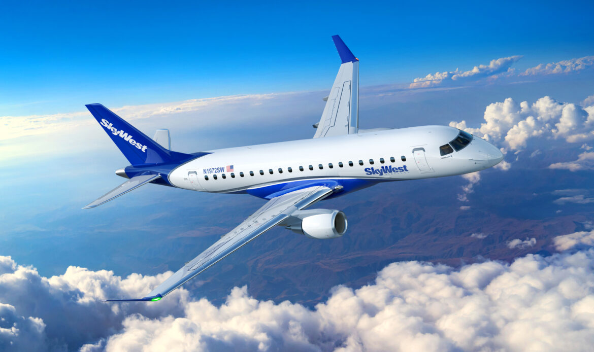 SkyWest realiza pedido por 60 E175