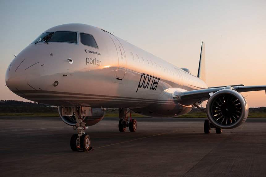 Porter Airlines recibe su avión número 50 Embraer E195-E2