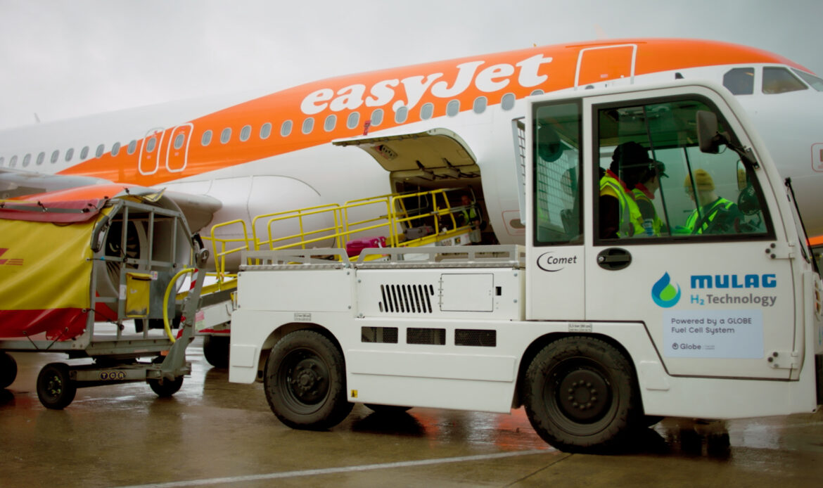 easyJet reabastece con hidrógeno equipo en tierra