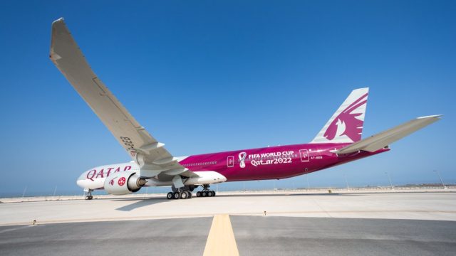 Qatar Airways presenta su librea especial de la Copa Mundial de la FIFA Qatar 2022