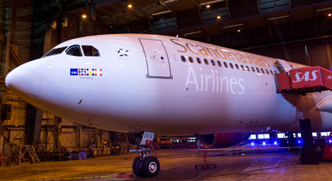 SAS realizó su primer vuelo con nuevos interiores