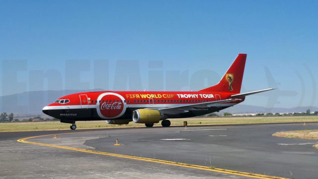 737-300 dará vuelta al mundo con trofeo de Rusia 2018