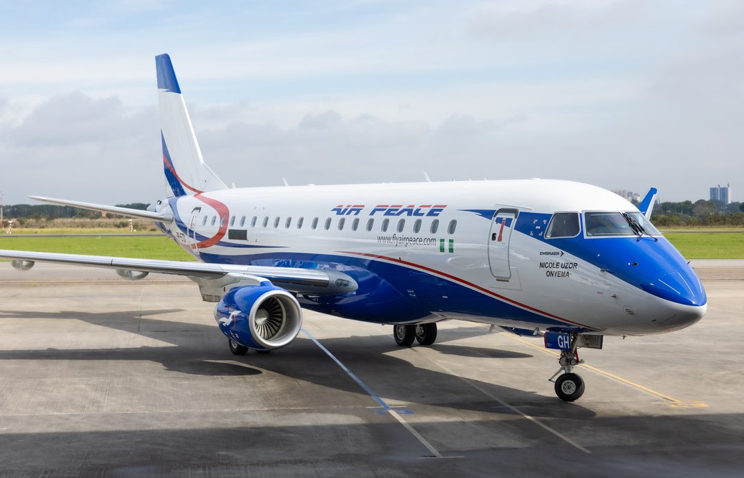 Air Peace incorpora su primer Embraer E175 para fortalecer la conectividad en África Occidental