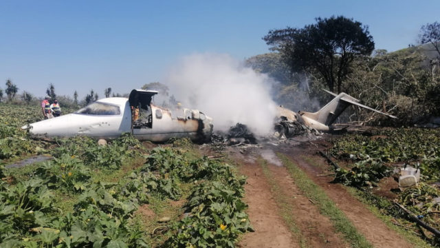 Se accidenta Learjet 45 de la Fuerza Aérea Mexicana en Veracruz