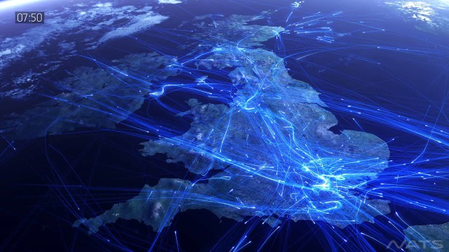 El tráfico aéreo de Londres en 24 horas