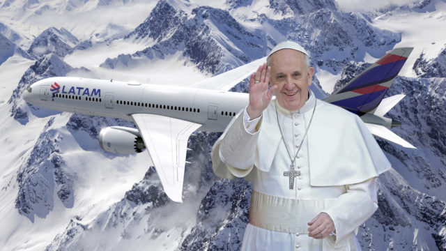 LATAM AIRLINES TRANSPORTARÁ AL PAPA FRANCISCO EN SU PRIMER VIAJE A CHILE Y PERÚ