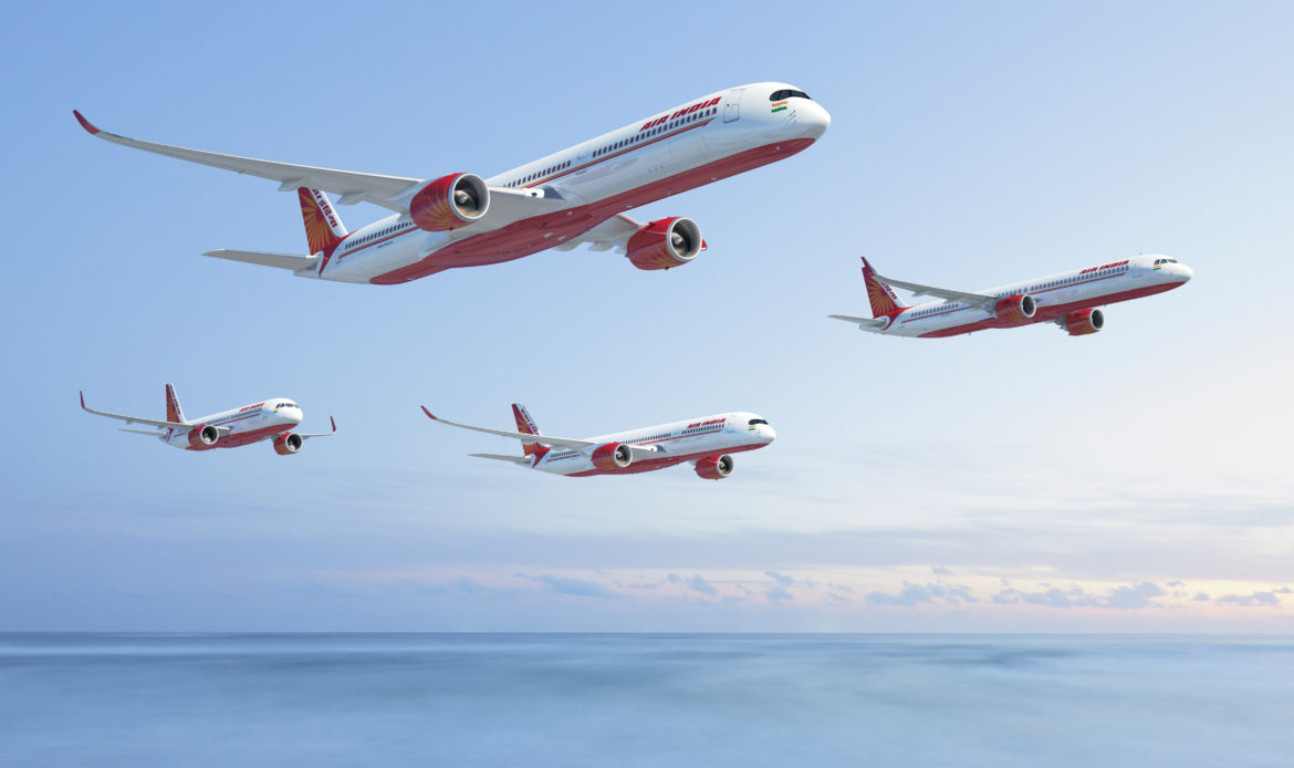 Air India realiza pedido por 250 aviones Airbus