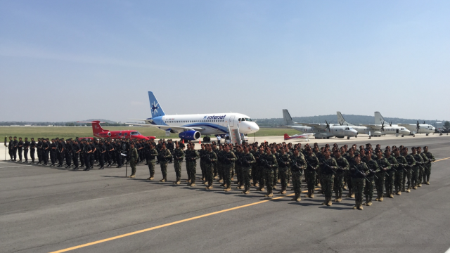 Inauguración de la primera Feria Aeroespacial Mexicana.